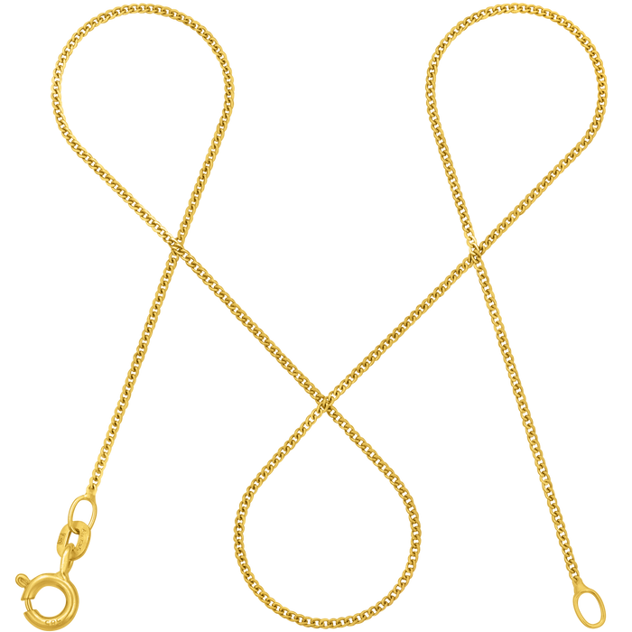 Panzerkette 585er Gold 14 Karat – Feine Goldkette Damen, 1,1mm