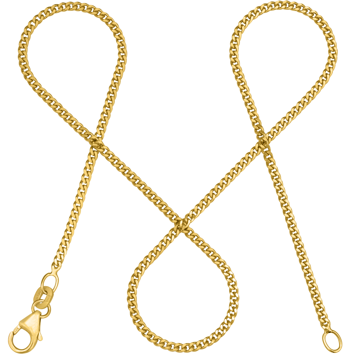 Panzerkette TIMELESS Schlicht aus 585er Gold (14 Karat)