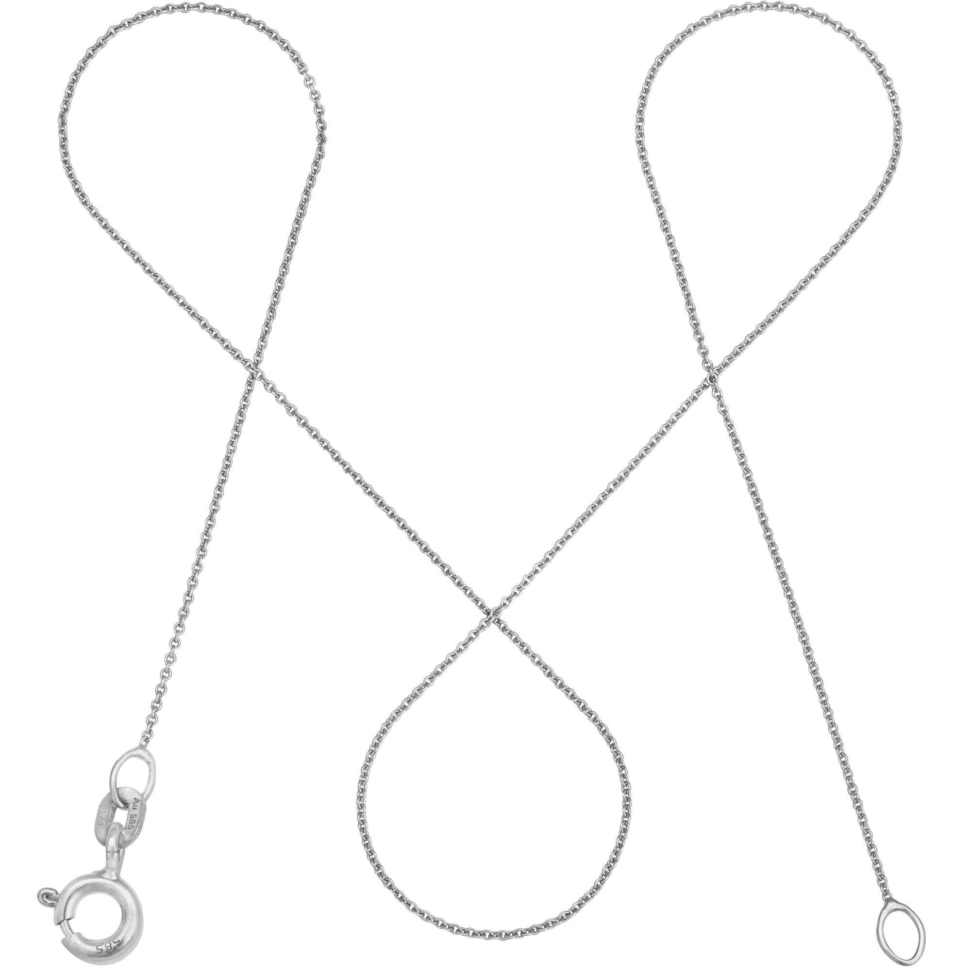 Ankerkette DELICATE Hauchzart aus 585er Weißgold (14 Karat)