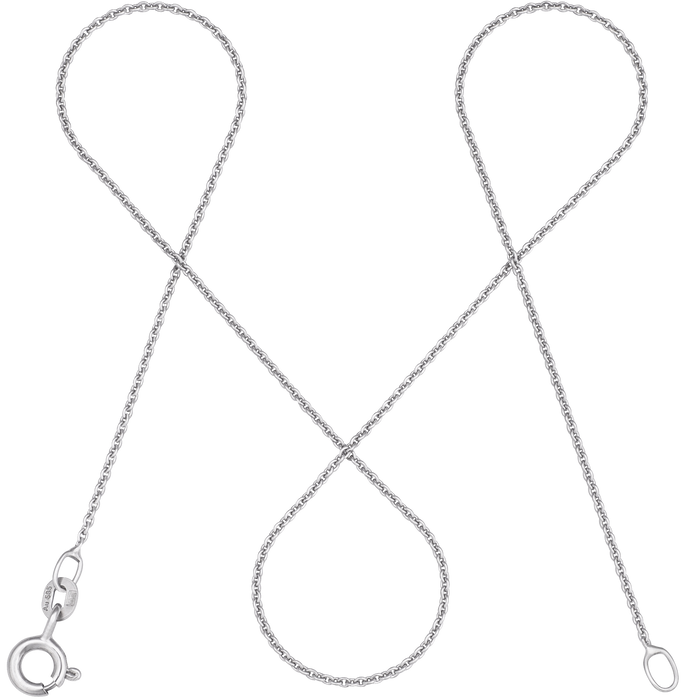 Ankerkette DELICATE Zart aus 585er Weißgold (14 Karat)