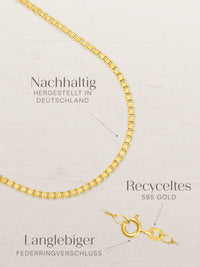Fußkette Singapurkette mit Kugel SINGAPORE aus 585er Gold (14 Karat) 3
