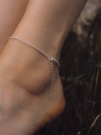 Fußkette Ankerkette DELICATE Silber 2