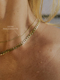 Panzerkette 333er Gold 8 Karat – Feine Goldkette Damen, 1,4mm 5